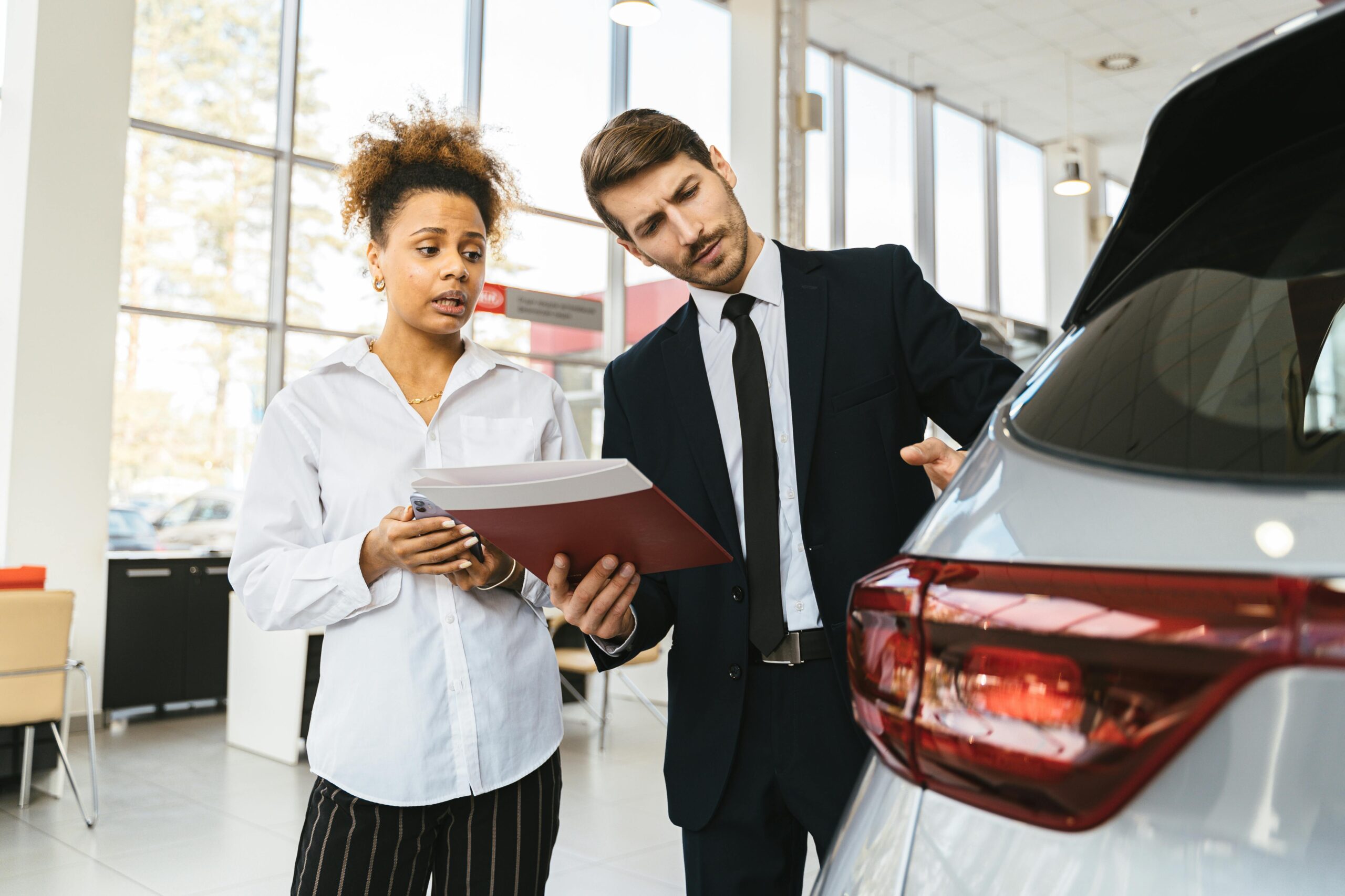 used EVs on car dealership forecourt