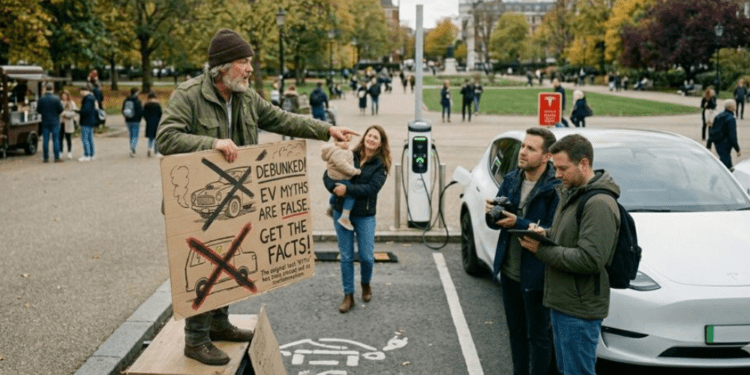 EV debate in UK street